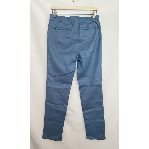 BUGATCHI Tristan Drawstring Pants Air Blue Linen Blend Men's SMALL NWOT‎ - Picture 2 of 12